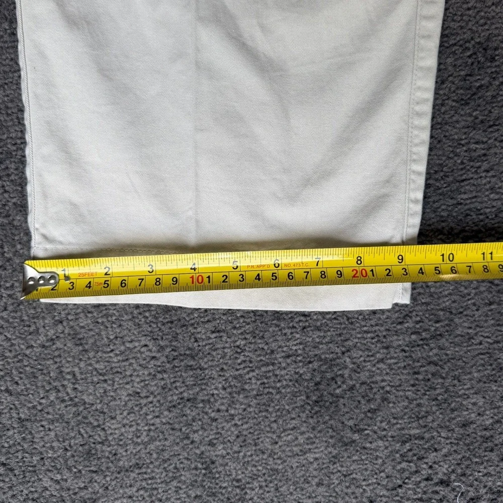 Vintage Old Navy Khakis Mens 38x32 Cream Off White Cotton Straight Chino Pants